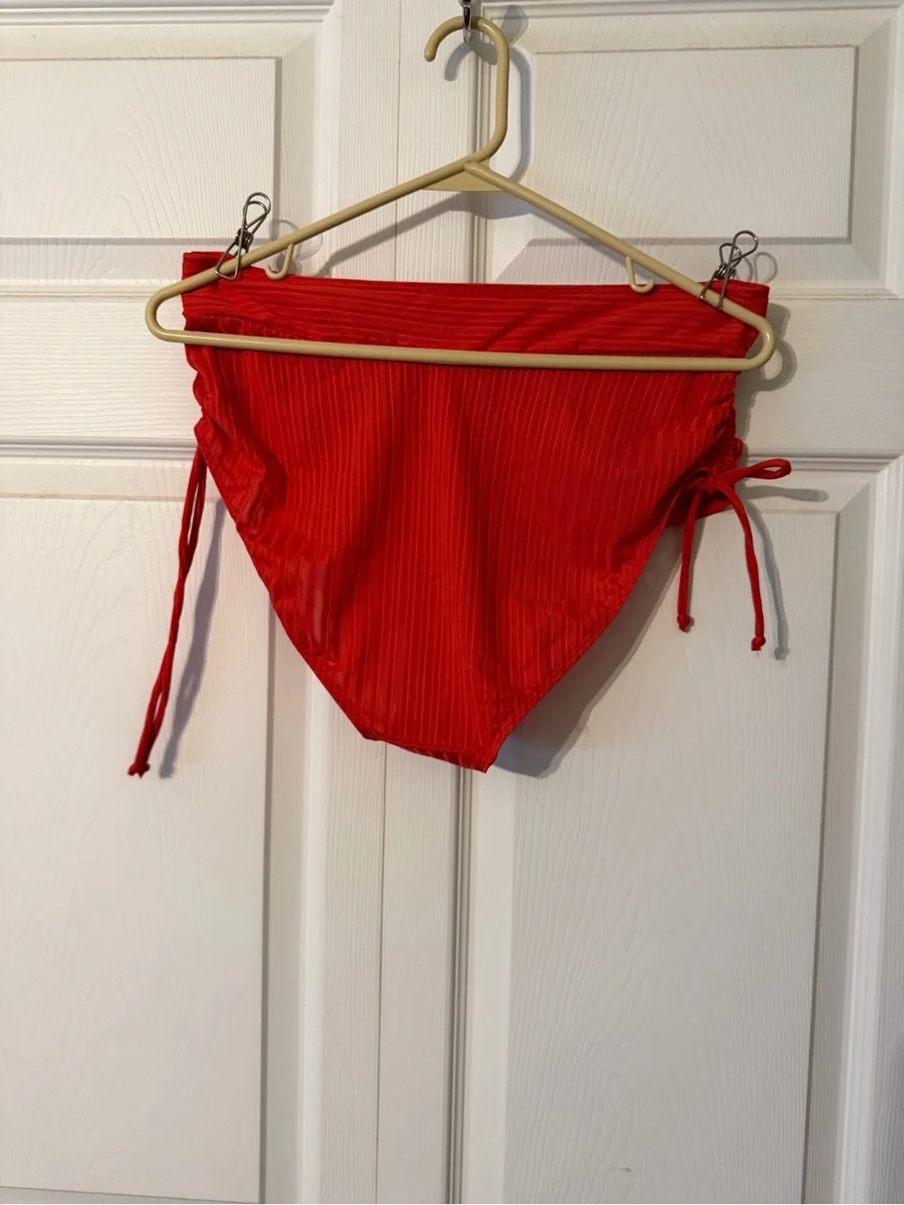 Brand new never worn Red High-Waist Ribbed Bikini Set